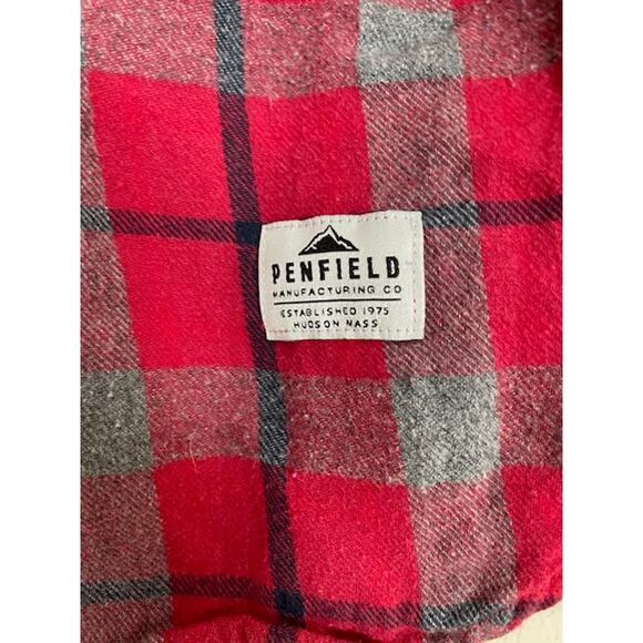 Madewell x Penfield Classic Slim Flannel warm n cozy layers red plaid gray black - Picture 4 of 10